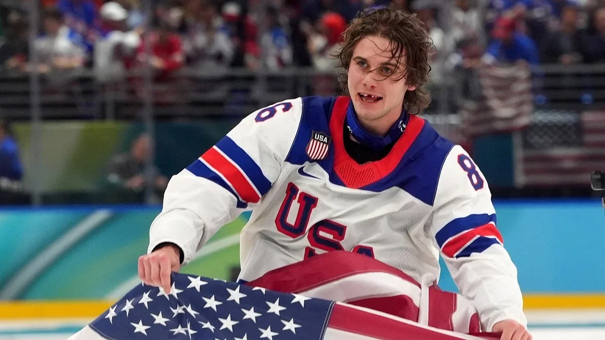 Jack Hughes: Team USA's Jack Hughes shares patriotic message after Olympic thriller