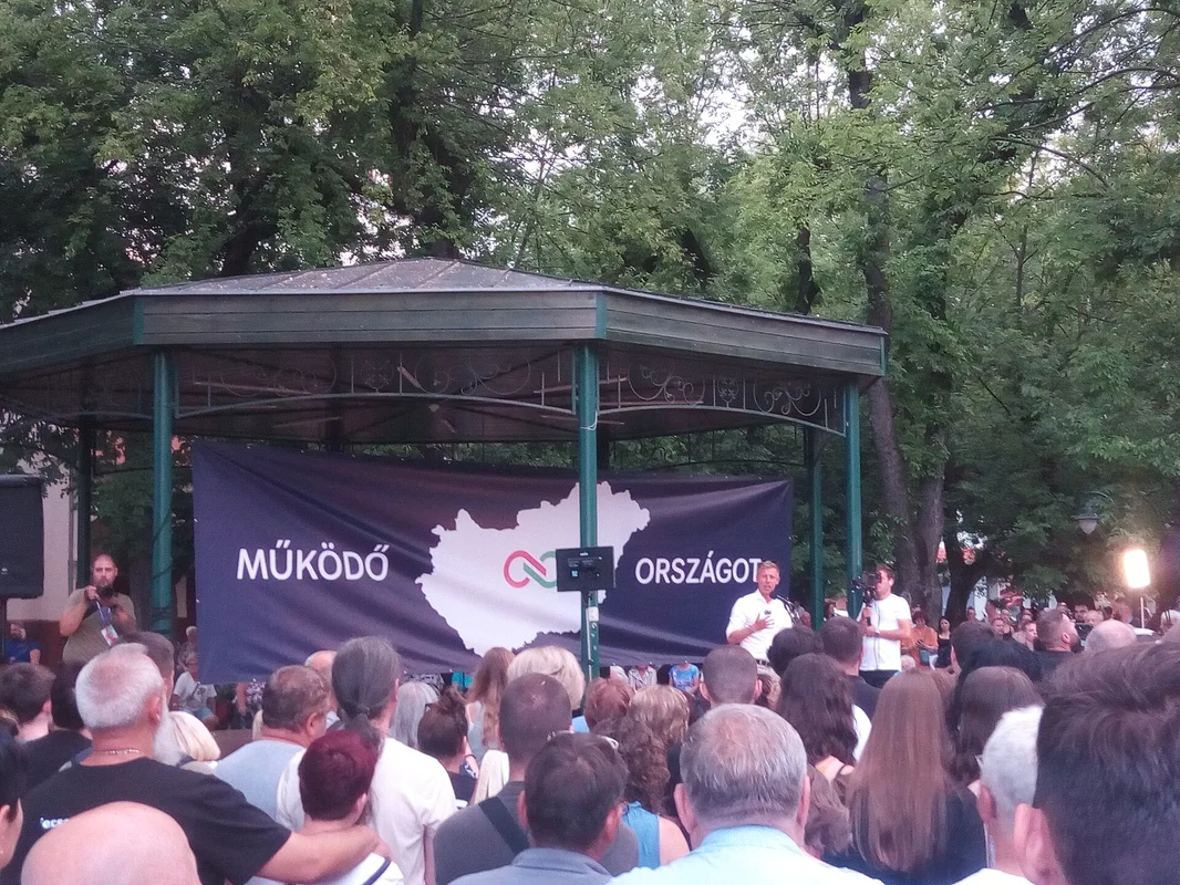 Péter Magyar na předvolební kampani TISZA v Maďarsku 2026