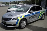 Policejní vůz Škoda Octavia Policie České republiky při vyšetřování podvodů na Kladensku