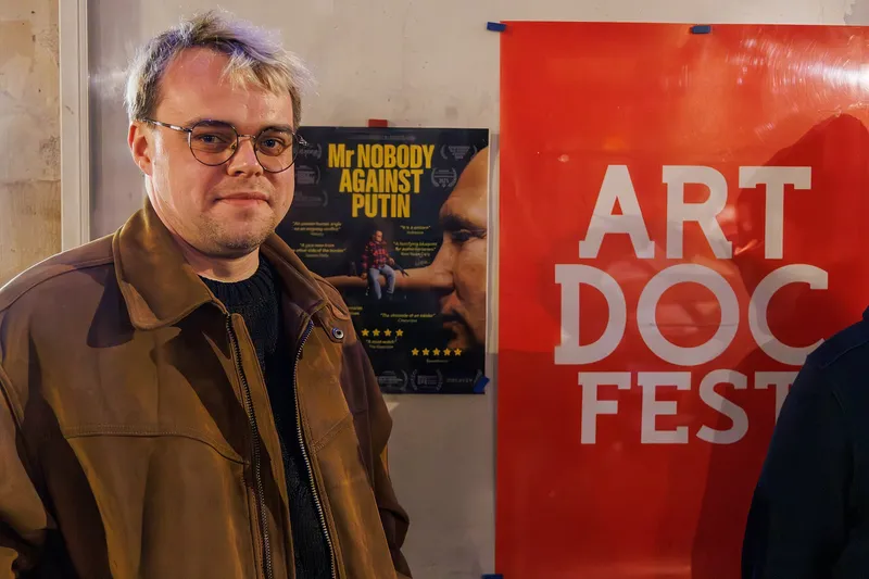 Pavel Talankin, spolutvůrce oscarového dokumentu Pan Nikdo proti Putinovi, na festivalu ArtDocFest v Paříži