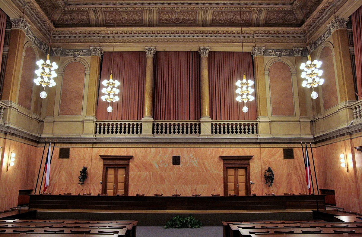 Jednací sál Ústavního soudu České republiky v Brně