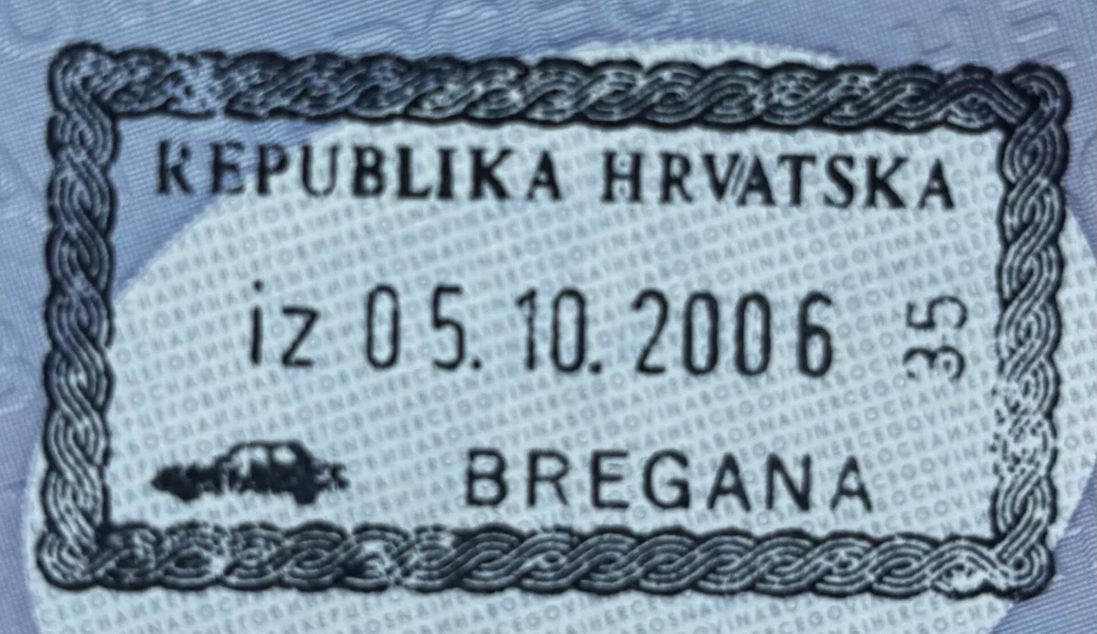 Croatian passport exit stamp symbolizing checklist for permanently leaving Croatia