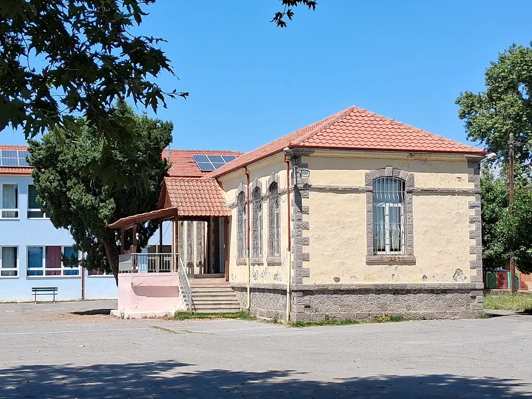 Greek public school building for foreign child school enrollment process